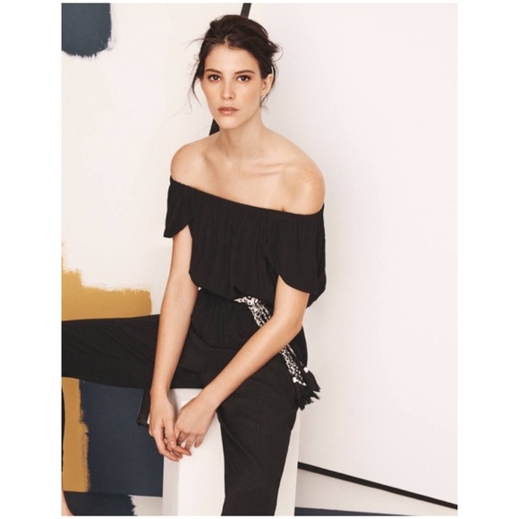 BNWT Anthropologie Nighttide Jumpsuit New Black - Picture 2 of 5